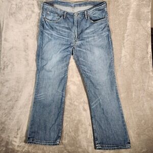 Levi's 514 Jeans Men's 38X30 Blue Regular Fit Straight Leg Wash Denim